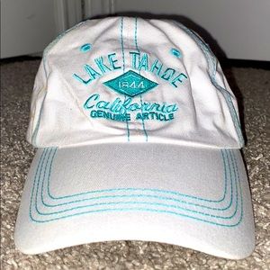 White unisex Lake Tahoe hat